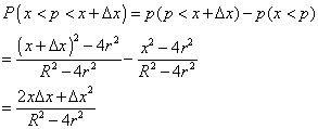 simplifying P(x < p)