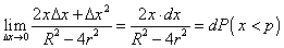 finding dP(x &lt p)
