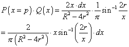 big equation for P(x=p).Q(x)